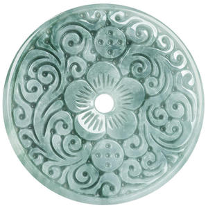 Colgante de Jadeíta Natural Azul Agua Estilo Chino Diseño Original UNISEX Regalo con Certificado de Tasación PAK11 - Product Image 1