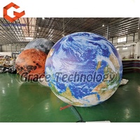Éclairage LED terre lune Jupiter Saturn Uranus nebuune Mercury Venus ballon gonflable planète à vendre