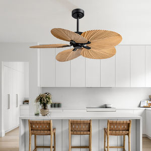 ブラック高級屋内ABSリビングルームベッドルームミニマリストスタイリッシュなジッパー天井ファン電気金属機械ACモーター装飾 - Product Image 4