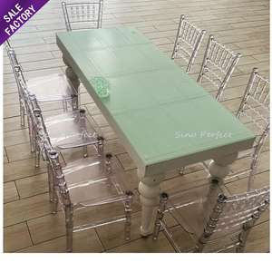 Silla Chiavari de Acrílico Apilable, Económica, Moderna, Color Blanco Cristal, para Fiestas Infantiles, ODM - Product Image 1