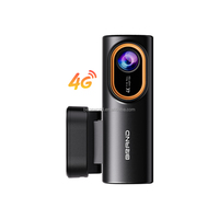 Caméra de sécurité de voiture miniature DVR connectée à la carte SIM 4G LTE 2K+1080P, contrôle par application mobile, caméra de tableau de bord bidirectionnelle, dashcam