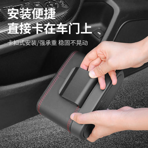 Car Trash Can Folding Rectangular Plastic <b>Hanging</b> Under <b>Seat</b> Storage Box For Car General Use Waterproof - Product Image 4