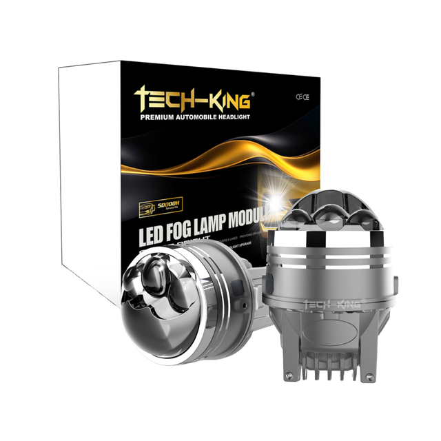 75W Bi LED Laser Fog Lights Tri-Color High Power 3 Laser 3 Inch Bi Ed Projector Lens 12V New Led Fog Bulbs for Cars