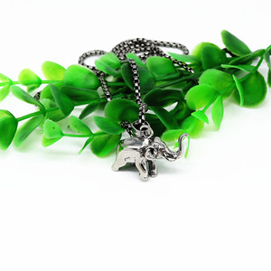 yunnique Stainless Steel <b>Elephant</b> Pendant <b>Necklace</b> Unisex Gift Jewelry Animal Design Simple High Polish Fashion Pendant - Product Image 3