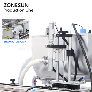 เครื่องบรรจุซอสแบบอัตโนมัติ ZONESUN ZS-FAL180P11 พร้อมปั๊มโรเตอร์เซอร์โว สำหรับบรรจุขวดโหล ปิดฝา และติดฉลากในสายการผลิต - Product Image 3