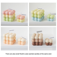 Hot Selling Square Soja Wachs Aroma Kerze Morandi Farbverlauf Bubble Cube Duft kerze