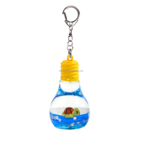 Porte-clés en acrylique en forme de mini ampoule, jouet sensoriel liquide OEM/ODM, anti-anxiété, autisme, apaisant, relaxant, jouets Kawai, porte-clés liquides