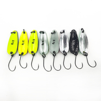 Leurre de pêche miniature en métal Alpha 28mm 3.1g, 8 couleurs vives, action agressive, pour la pêche en eau salée, eau douce, truite, bar et en rivière