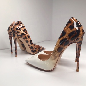 Wholesale Custom <b>Leopard</b> <b>Print</b> Stiletto Heels for Women Sexy High Heel <b>Pumps</b> Large Size Rubber Breathable Printed - Product Image 6