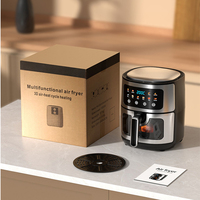 Pantalla táctil de gran capacidad para uso doméstico de alta calidad, inteligente, Simple, 10L, olla para freír profunda sin aceite