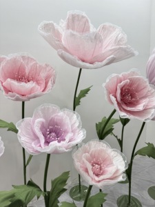 Decoración de Boda, Flor Grande de Organza, Flor Artificial Mecánica de Seda, Flores Gigantes - Product Image 5