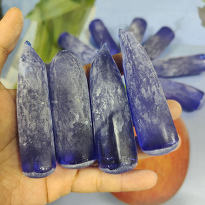 Pierres précieuses synthétiques en spinelle bleue cobalt non taillées, nouveau matériau synthétique en spinelle pour la fabrication de pierres précieuses en vrac. - Product Image 4