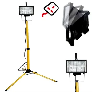 ไฟส่องสว่างแบบพกพาสำหรับใช้งานกลางแจ้ง ขาตั้งกล้องแบบยืดหดได้ หลอดฮาโลเจนแบบหัวเดียว ไฟส่องสว่างสำหรับไซต์งาน ไฟทำงาน - Product Image 3