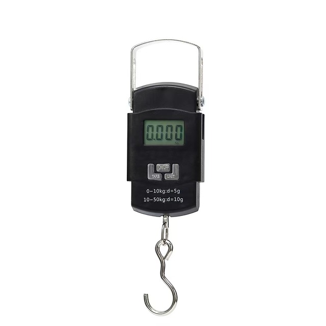 50kg Hang Scale Luggage Weighing Scale Black Digital Display Popular Products  Lcd Display Elect ABS + Stainless Steel