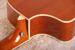 <span class=keywords><strong>Guitarra</strong></span> Acústica Económica de Alta Calidad, Estilo Vintage, Multicolor, Hecha a Mano, Tapa de Madera Maciza de Abeto, Fondo y Lados de Sapele, <span class=keywords><strong>Guitarra</strong></span> Electroacústica - Product Image 4