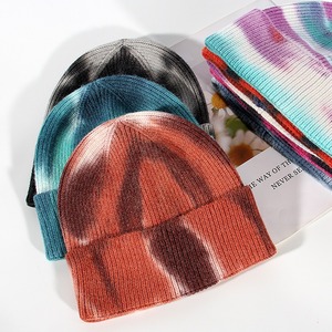 New Trend Winter Knitted Daily Tie Dye <strong>Beanie</strong> Colorful Tie Dye <strong>Beanies</strong> - Product Image 2