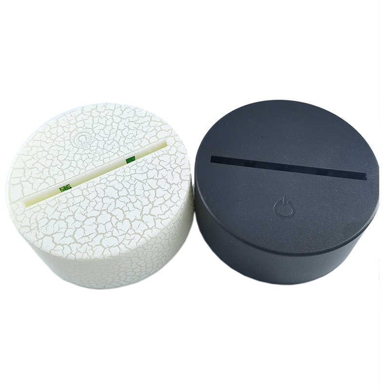 Акриловая 3D визуальная Светодиодная лампа на батарейках, 3D Оптическая иллюзия, светодиодный ночник