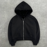 Sweat à capuche personnalisé, double couche, imprimé léopard, poids lourd, en molleton français, surdimensionné, fausse fourrure, réversible, fermeture éclair, sweat à capuche uni pour homme