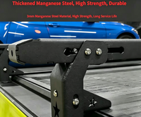 Barres transversales robustes pour pick-up, supports de tente Raptor, barres de porte-charge arrière enroulables, barres transversales épaissies pour benne arrière