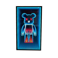 Enseigne LED Miroir Infini 3D RGB Personnalisée en Usine, Décoration Murale d'Ambiance pour Bar, KTV, Club, Fête, Maison, Projets Commerciaux