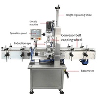 Machine de pressage automatique de couvercle de bocal en verre de bouteille en plastique Machine de capsulage de bouchon à vis avec chargeur de bouchon