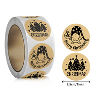 Autocollants adhésifs personnalisés avec logo, pour fenêtres, cartes de crédit, noirs et blancs, thème animalier de Noël, thermosensibles, écologiques