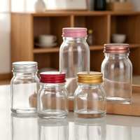 Botol Kaca Minuman 30ml 150ml Langsung dari Pabrik, Kaca Bening untuk Cold Brew, Jus, Kopi, Teh Susu, Logo Custom, Pasokan Langsung dari Pabrik