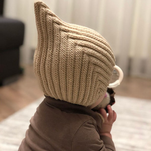 <span class=keywords><strong>Bonnet</strong></span> Pixie unisexe tricoté en coton biologique pour bébé, couleur unie, offre spéciale - Product Image 4