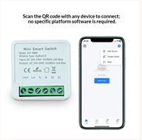 Module intelligent Zigbee Zowie 2 PACK 16A 1 canal, contrôle par application, compatible Alexa/Google Home, fil neutre requis, compatible 120V US