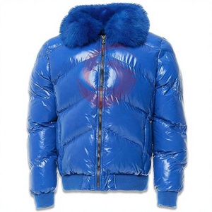 New Design Metallic Men's Stand Collar Winter <b>Puffer</b> <b>Jackets</b> Canvas Windproof Streetwear <b>Jackets</b> <b>Cheap</b> Wholesale - Product Image 3