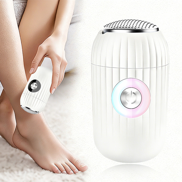 Professional Electric Foot File for Dead Skin & Callus Removal 3-Speed Adjustable, 2 Roller Heads, Rechargeable, Waterproof