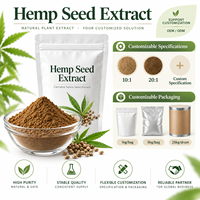 Poudre d'extrait de graines de chanvre LongBio 10:1, extrait de graines de Sativa, matière première botanique naturelle pour l'alimentation et les cosmétiques, approvisionnement en vrac