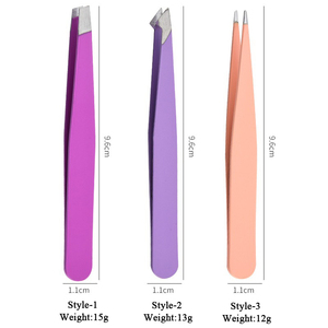 <span class=keywords><strong>Pince</strong></span> <span class=keywords><strong>à</strong></span> <span class=keywords><strong>épiler</strong></span> professionnelle en acier inoxydable pour sourcils, <span class=keywords><strong>à</strong></span> pointe inclinée, pour l'<span class=keywords><strong>épilation</strong></span>, pinces <span class=keywords><strong>à</strong></span> sourcils multicolores de précision - Product Image 2