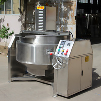 Offre Spéciale Double Veste Bouilloire Cuisinière Pot Sauce Pâte Cuisson Mélangeur Machine Confiture Cuiseur avec Agitateur