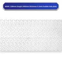 Plaque de plâtre perforée ignifuge acoustique, surface en papier, panneau mural absorbant le son, intérieur/extérieur, épaisseur 9,5 mm/12 mm
