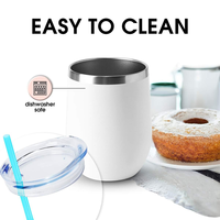 Gobelet personnalisé avec logo, 12 oz, forme d'œuf, tasse à vin, tasse à café, voyage, fête, classique, acier inoxydable, maintien de la température, usage domestique, vaisselle