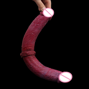 Dildo double tête, gros dildo <span class=keywords><strong>pour</strong></span> femmes, pénis factice surdimensionné et épais, utilisable des deux côtés, jouets sexuels lesbiens, produits de jeux <span class=keywords><strong>pour</strong></span> adultes - Product Image 4