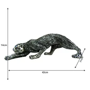 JiXin OEM ODM Декор для гостиной, скульптура в виде животного, статуэтка черной Пантеры, статуэтки, украшения для дома, подарки, поделки из смолы