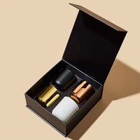 Boîte cadeau magnétique pour bougies avec impression de logo personnalisé, couvercle à rabat magnétique, parfumée, en papier, fermeture magnétique pour bougies