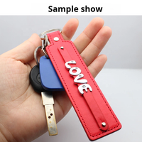 Porte-clés de voiture en alliage et similicuir DIY, petit cadeau, pendentif pour téléphone