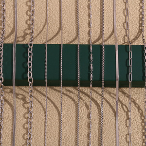Di alta qualità senza appannamento in acciaio inox <span class=keywords><strong>S</strong></span> catena lama catena Clip di carta scatola collana per la creazione di gioielli - Product Image 3