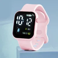 Ensemble de 6 pièces pour enfants, bijoux mignons et décontractés avec perles LED, bracelet, collier, boucles d'oreilles, bague, montre en silicone, ensemble LW01