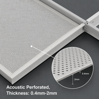 Panneaux acoustiques en aluminium pour systèmes de plafonds suspendus et intérieurs