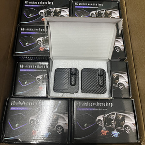 Venta al por mayor fibra de carbono Interior LED coche luz Auto estrella anillo punto proyección puerta lámpara láser Ángel alas luces para coche - Product Image 6