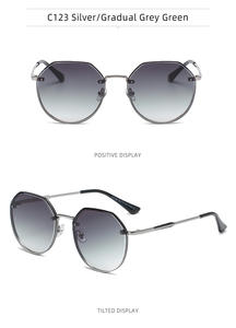 Gafas de sol polarizadas UV400 para mujer, con lentes rosas, montura de madera sin marco, tamaño pequeño - Product Image 5