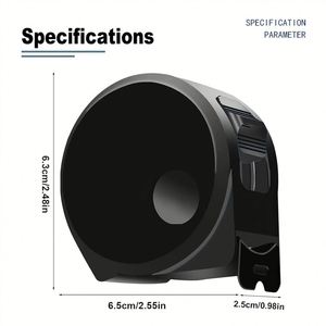 Ruban à mesurer promotionnel personnalisé 5m 10m portable épaissi noir et or en acier avec logo couleur personnalisé imprimé en sérigraphie - Product Image 4