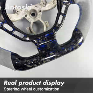 Interior mobil untuk Nissan R35 GTR 370Z Z34 <span class=keywords><strong>350Z</strong></span> Patrol Armada disesuaikan Suede tempa roda kemudi serat karbon dengan LED pintar - Product Image 4