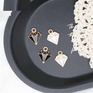 DIY ювелирные аксессуары сплав капает масло черно-белый бриллиант кулон браслет корейский поп - Product Image 2