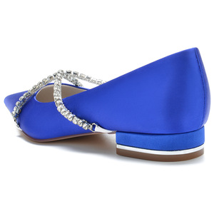 <span class=keywords><strong>Scarpe</strong></span> da sposa da donna con strass a punta in raso avorio con cinturino incrociato <span class=keywords><strong>tacco</strong></span> <span class=keywords><strong>basso</strong></span> - Product Image 2