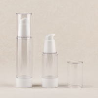 Bouteilles à pompe sans air en plastique de 25 ml et 45 ml, cylindriques, vides, pour lotion, crème pour le visage, huile essentielle, matériel d'emballage cosmétique